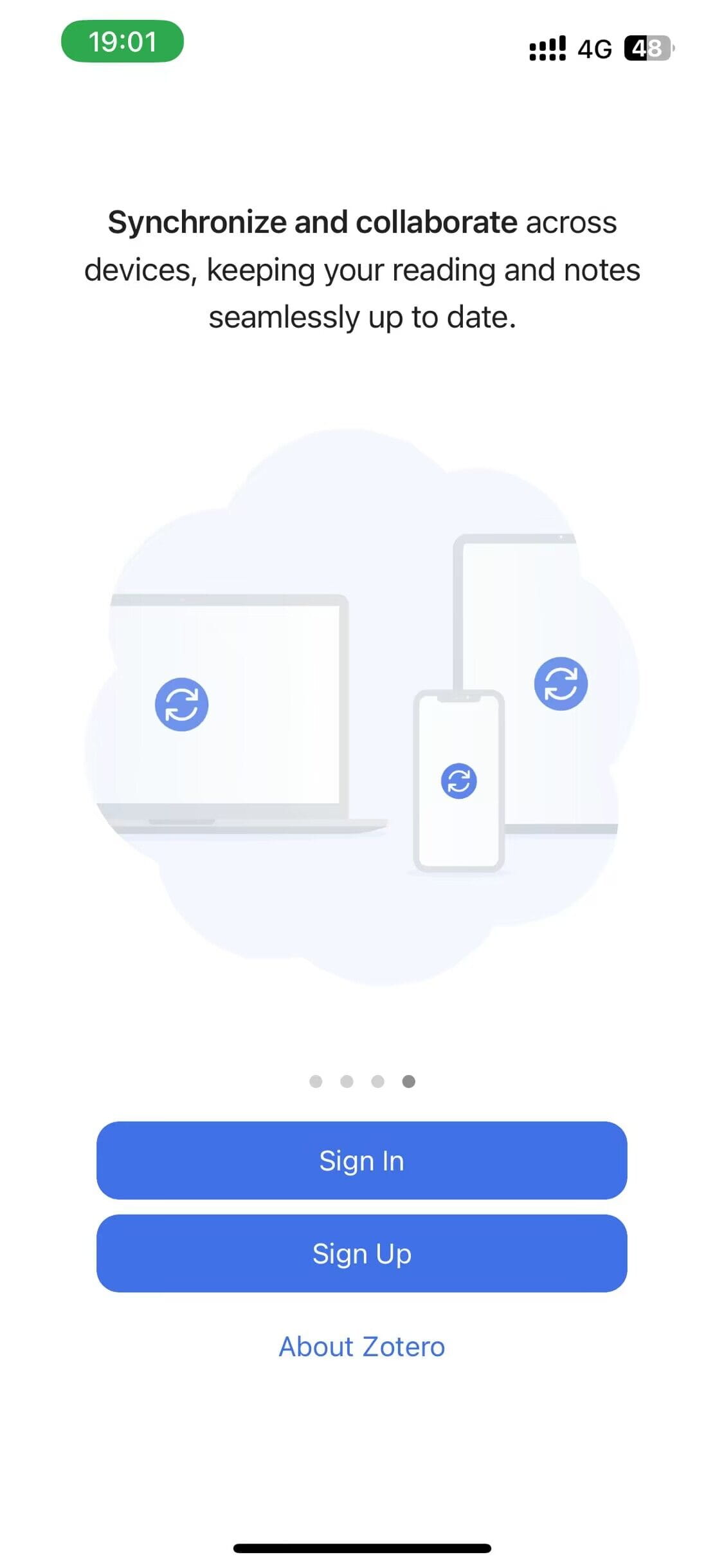 登录 Zotero 账户